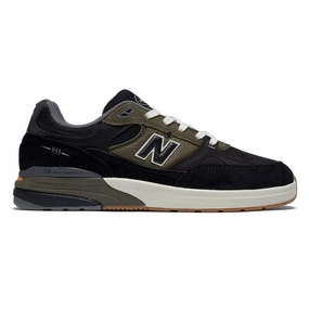 New Balance Andrew Reynolds 933 Shoes - Black/Olive Easy Lace Concrete Friendly