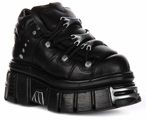 New Rock 106 Tower Platform In Black Steady Pace Comfortable Performance