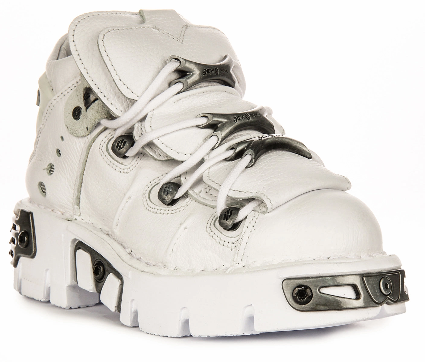 Newrock 106 Reactor Boots In White Leather Exploration Gear