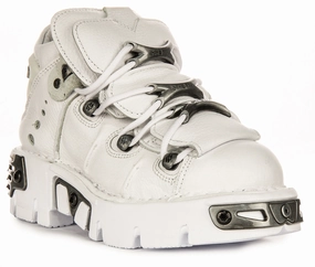Newrock 106 Reactor Boots In White Leather Exploration Gear