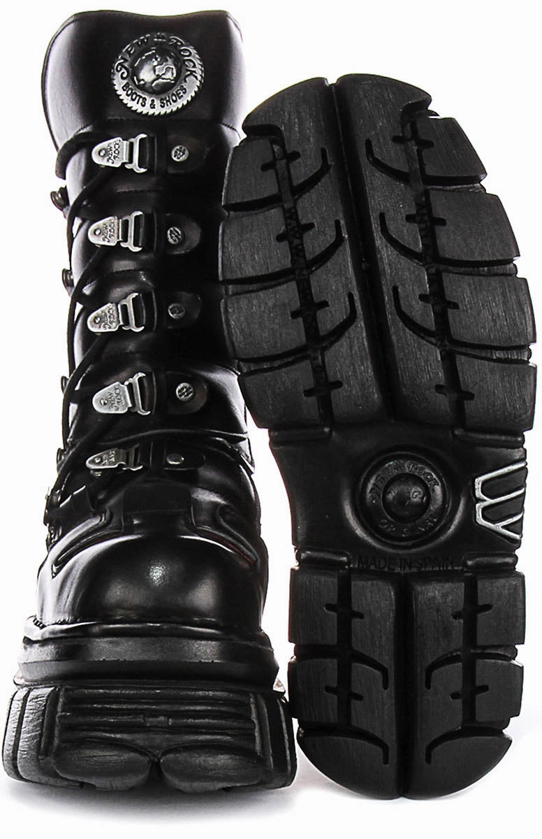 Newrock 203 Tower In Black Purple Boots Comfort Zone