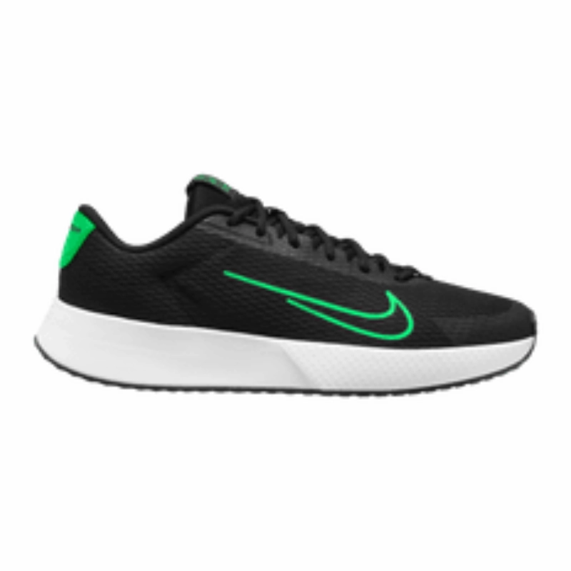 Night Run Nike Court Vapor Lite 2 Men Hard Court Tennis Shoes - Black/Poison Green-White