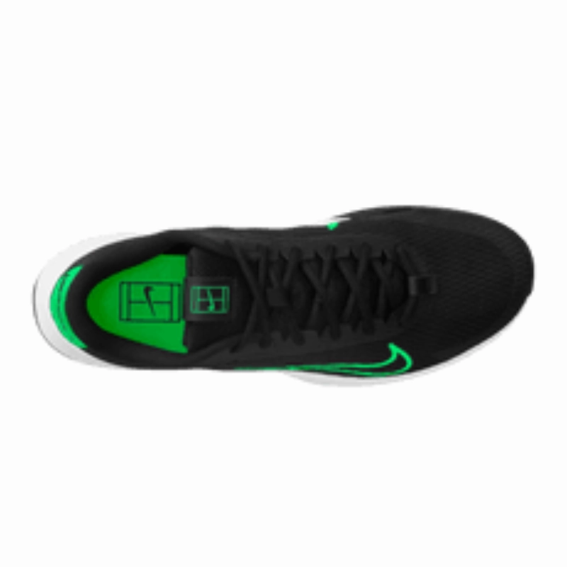 Night Run Nike Court Vapor Lite 2 Men Hard Court Tennis Shoes - Black/Poison Green-White