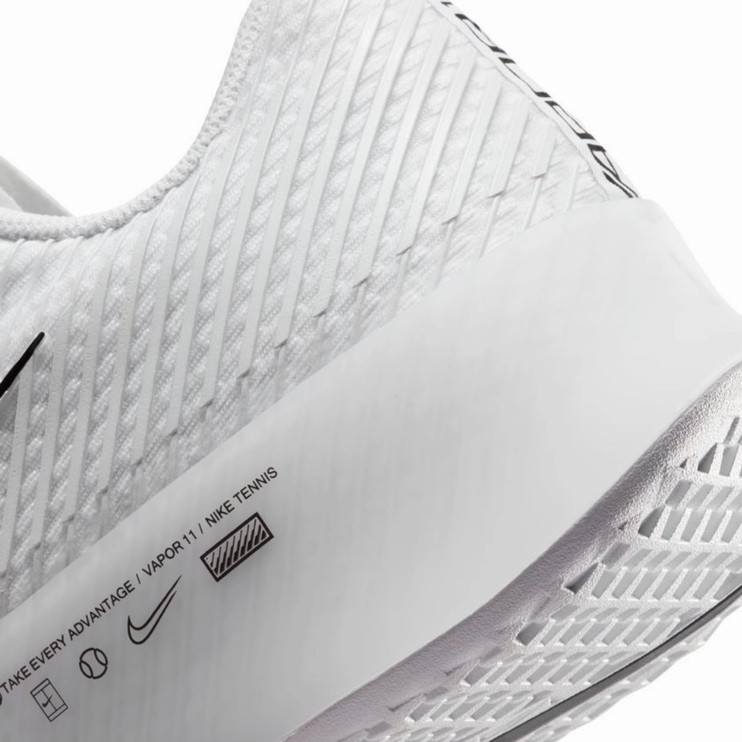 Nike Court Air Zoom Vapor 11 Men's Hard Court Tennis Shoes -  White/Black-Summit White Push Off Grip