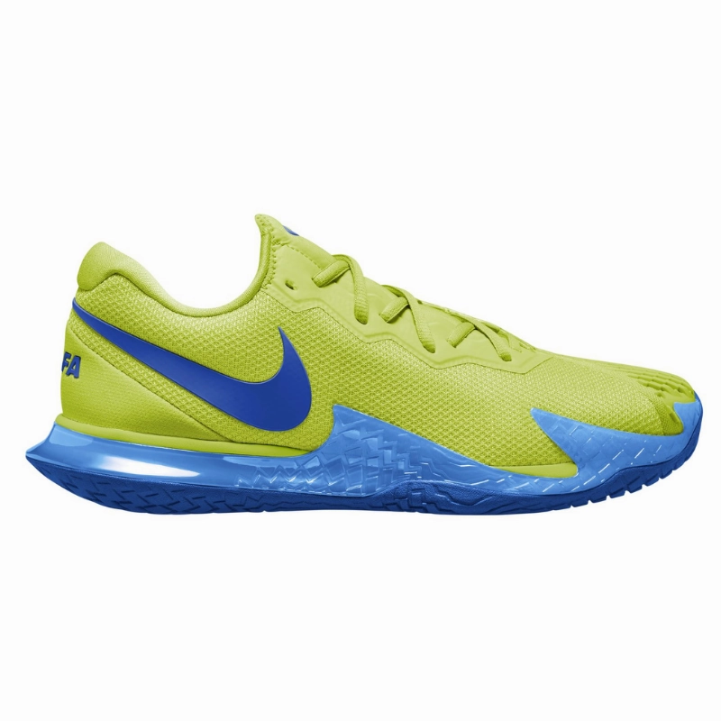 Nike Court Zoom Vapor Cage 4 Rafa Lt Lemon Twist/Game Royal-Lt Photo Blue Men Hard Court Tennis Shoes - Modern Power