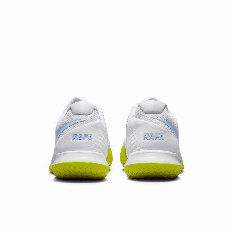 Nike Court Zoom Vapor Cage 4 Rafa Men Hard Court Tennis Shoes -  White/Cobalt Bliss-Bright Cactus Dry Comfort