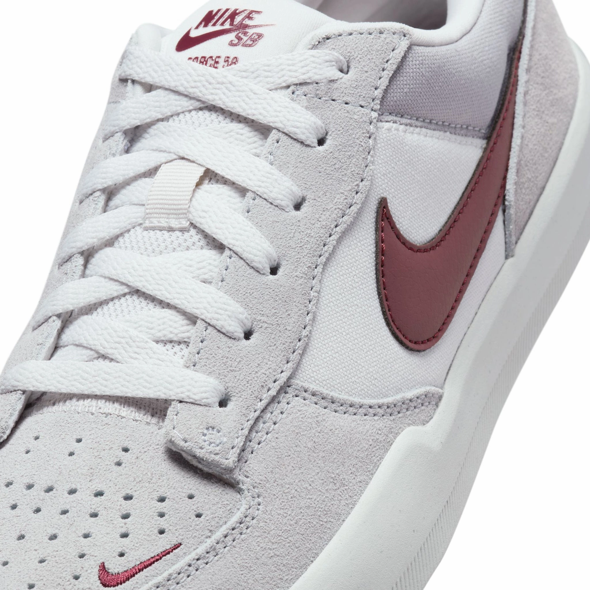 Nike Force 58 Platinum Tint / Dark Team Red Stretch - Friendly Upper