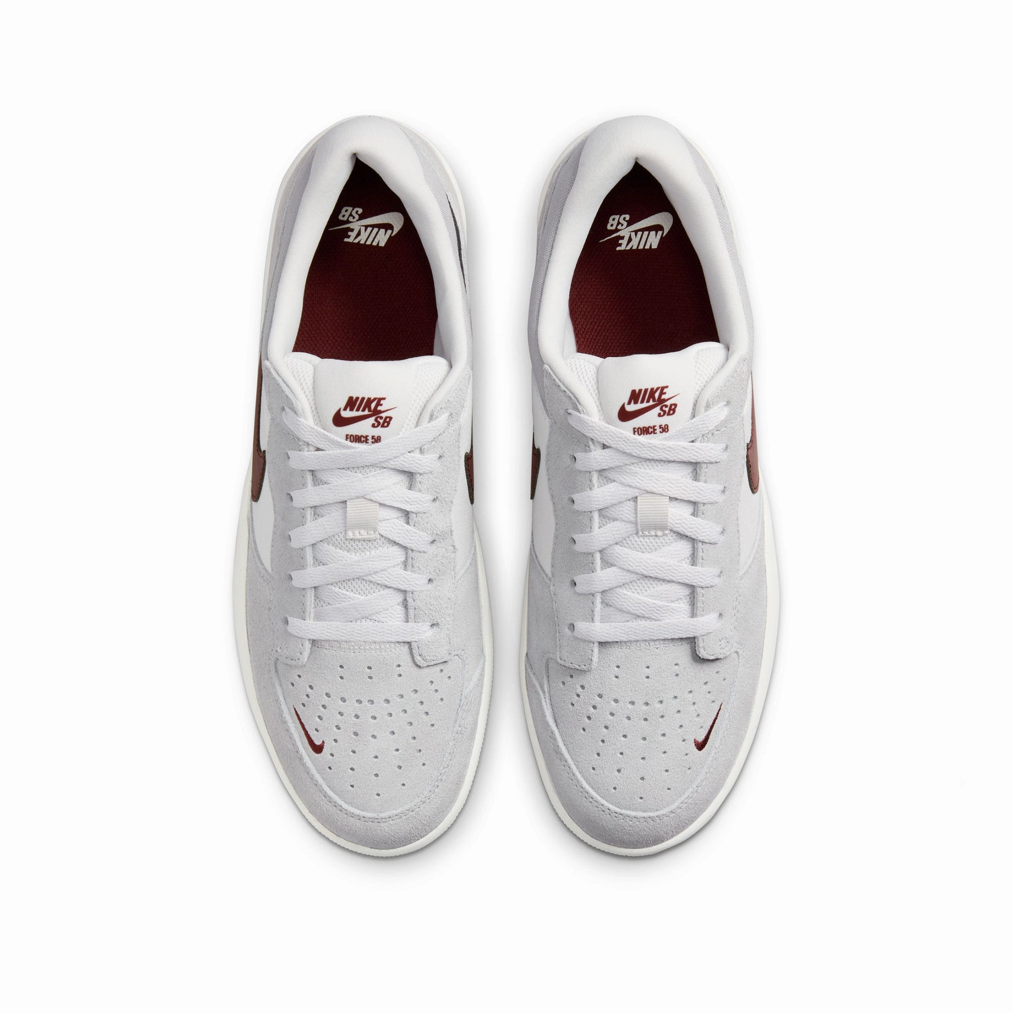 Nike Force 58 Platinum Tint / Dark Team Red Stretch - Friendly Upper