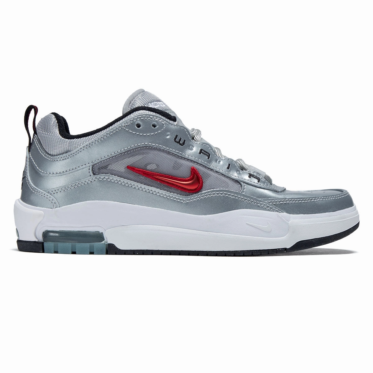 Ultimate Flex Nike SB Air Max Ishod Premium Shoes - Metallic Silver/Varsity Red