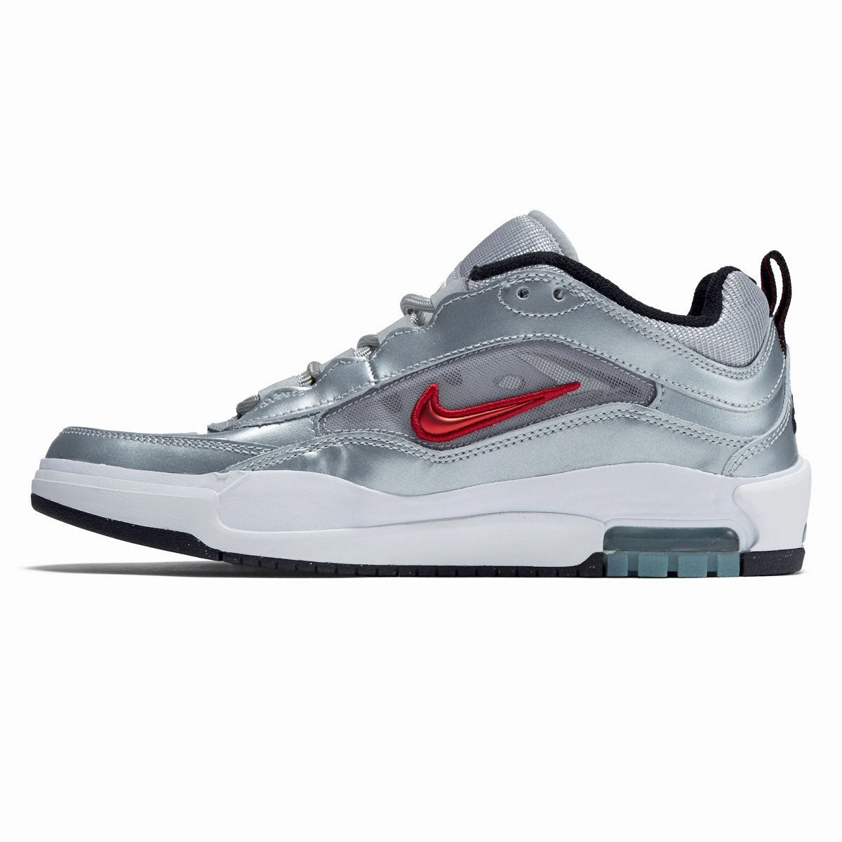 Nike SB Air Max Ishod Premium Shoes - Metallic Silver/Varsity Red Jump Support