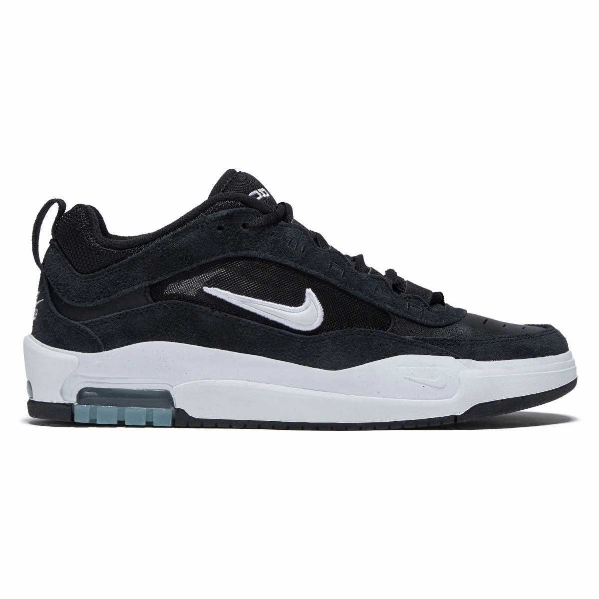 Nike SB Air Max Ishod Shoes - Black/White/Black/Black Reinforced toe