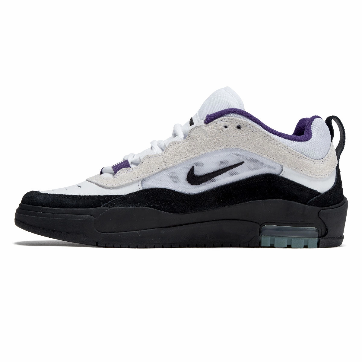 Nike SB Air Max Ishod Shoes - White/Black/Court Purple/Black Shock Guard Pro