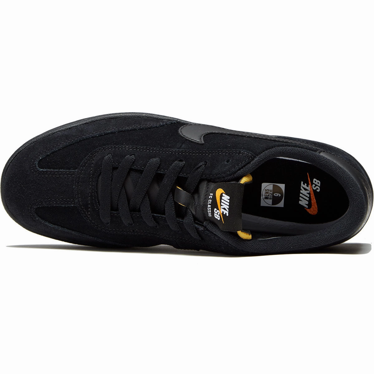 Nike SB FC Classic Shoes - Black/Black/Vivid Orange Everyday Comfort