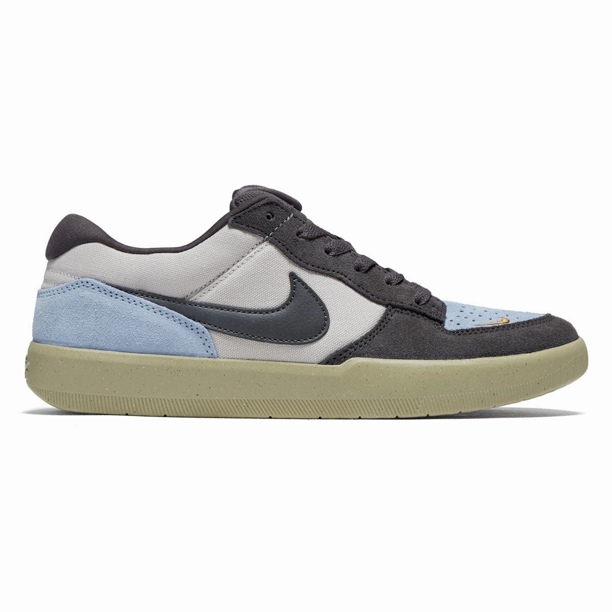 Nike SB Force 58 Shoes - Light Orewood Brown/Medium Ash/Psychic Blue Impact Comfort Professional Ride