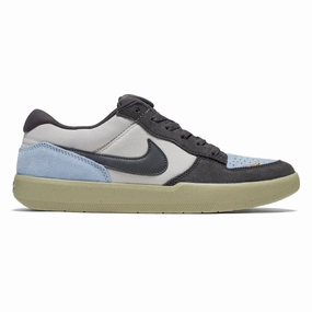 Nike SB Force 58 Shoes - Light Orewood Brown/Medium Ash/Psychic Blue Impact Comfort Professional Ride