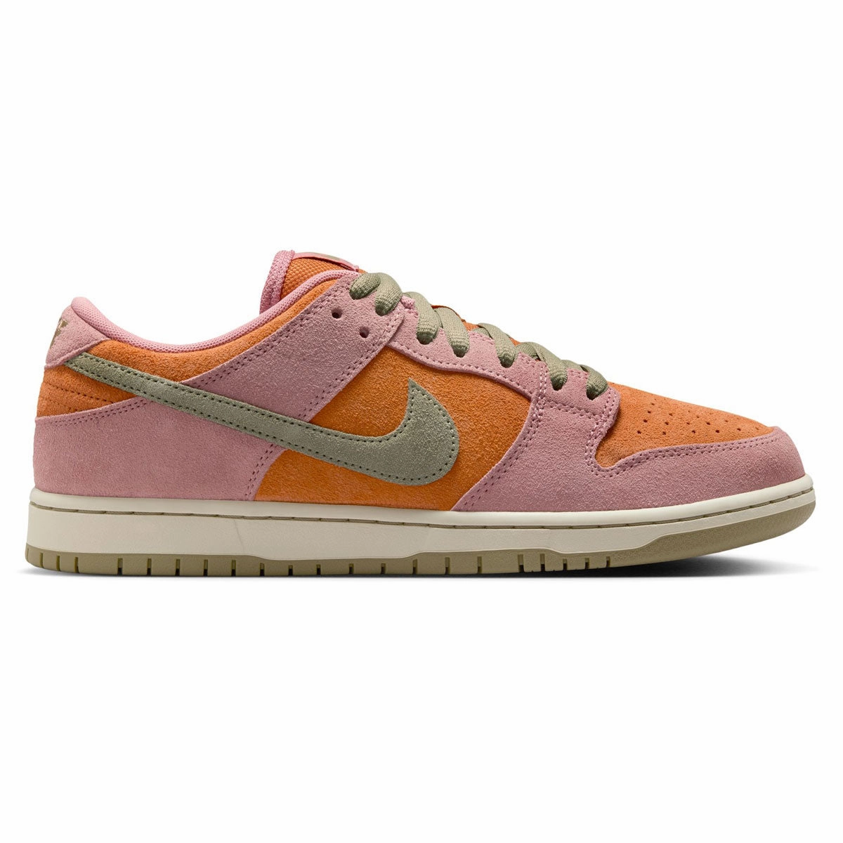 City Comfort Nike SB Red Stardust Dunk Low Pro Shoes - Red Stardust/Neutral Olive/Monarch