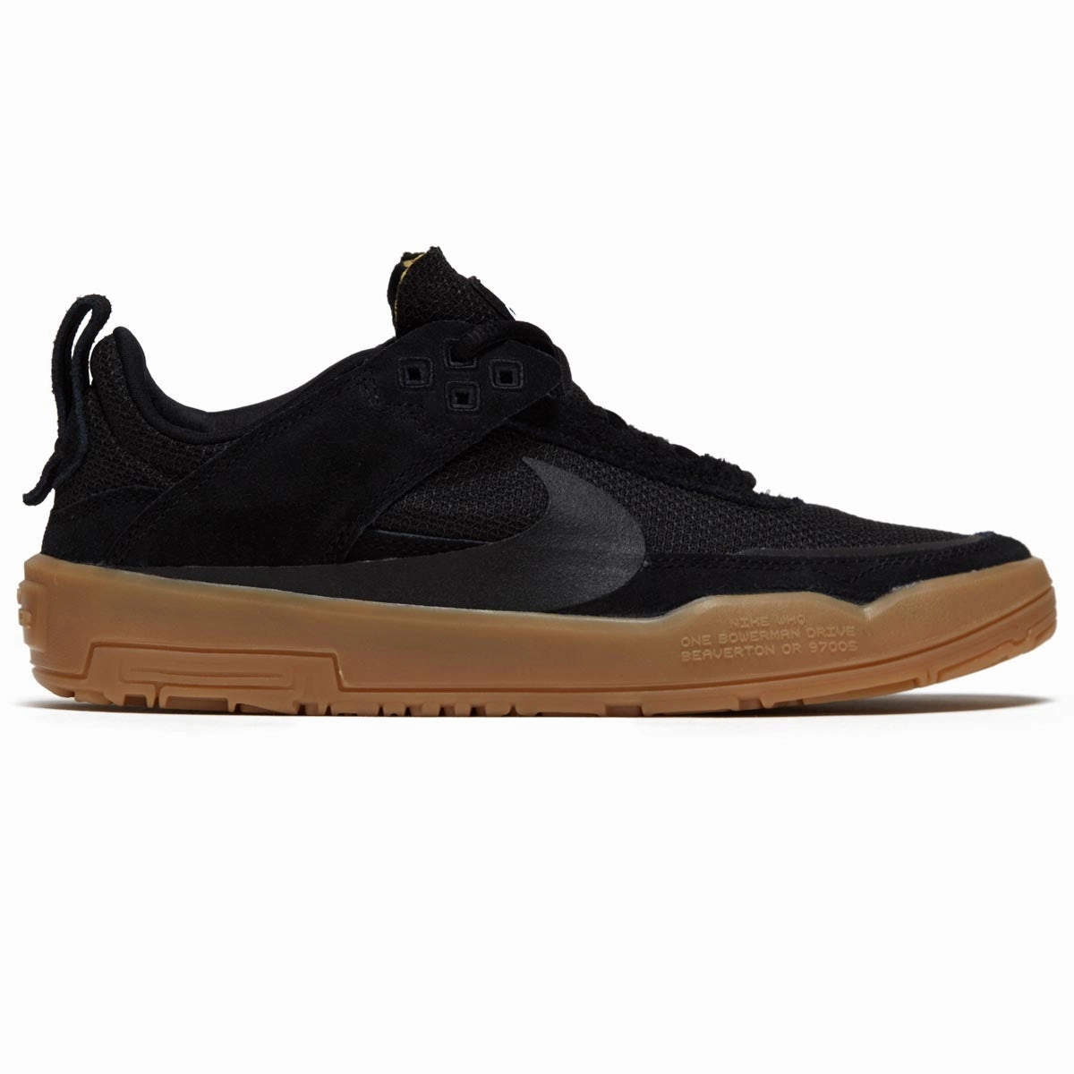 Nike SB Youth Day One Shoes - Black/Black/Gum Light Brown/White Luxury Wear