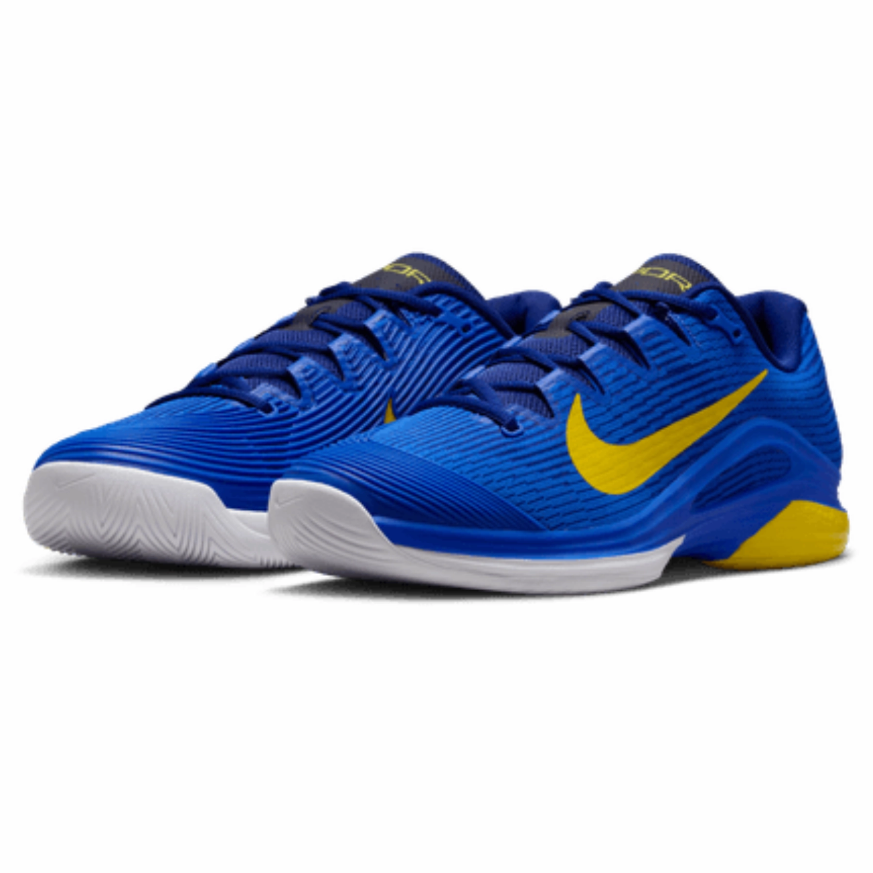 Nike Vapor 12 Mens Hard Court Tennis Shoes - Racer Blue/Lightening Deep Royal Blue Shock Resistant
