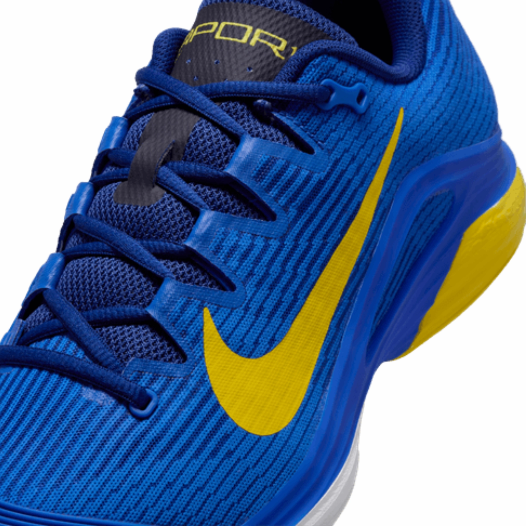 Nike Vapor 12 Mens Hard Court Tennis Shoes - Racer Blue/Lightening Deep Royal Blue Shock Resistant