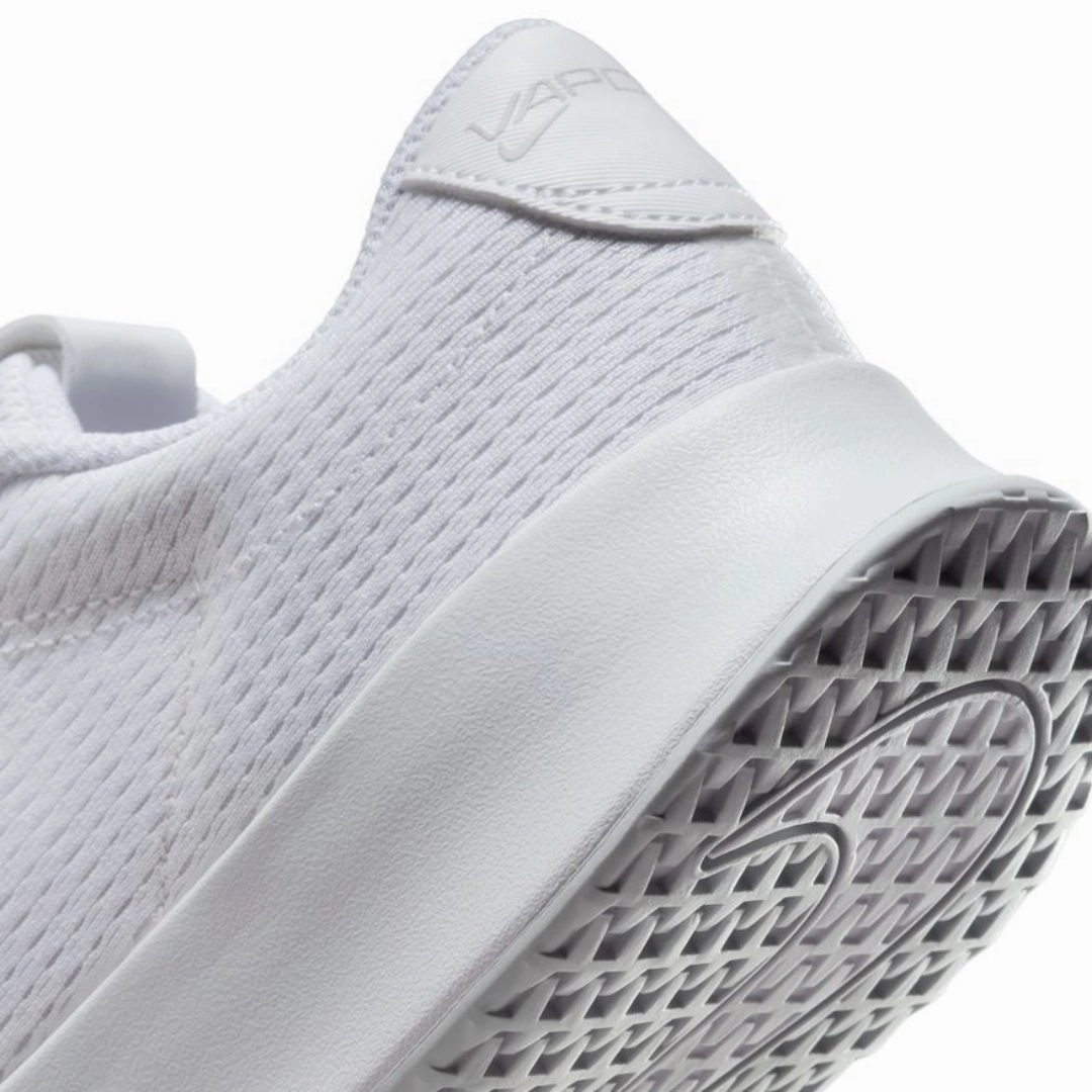 Nike Vapor Lite 2 HC Women Hard-Court Tennis Shoes - White/Metallic Silver-Pure Plantinum High - Performance Features