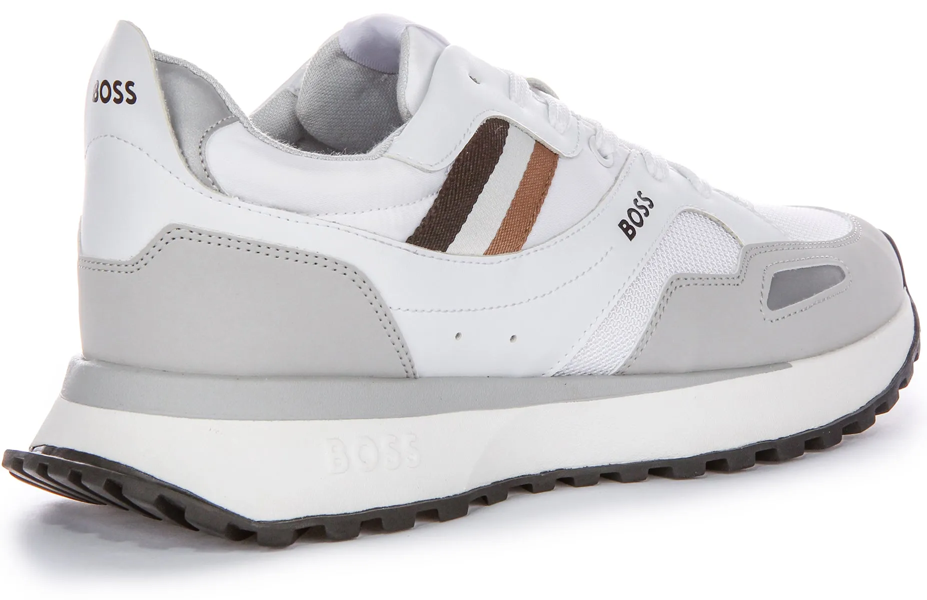 No Mark Boss Jonah Runner Mx N In White Grey For Men