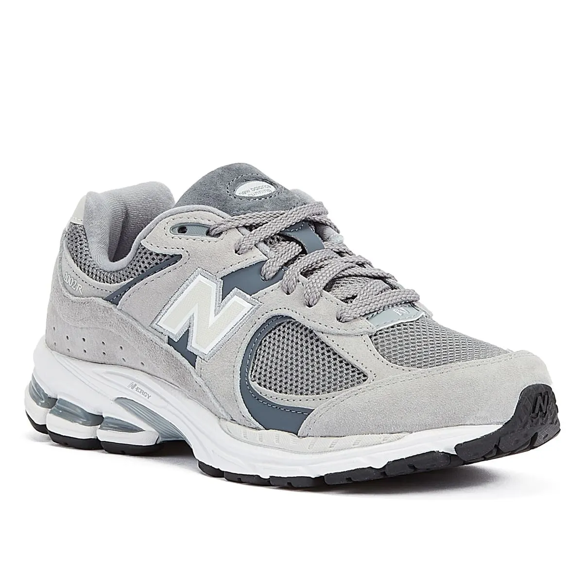 No-slip New Balance 2002 Suede Steel  Grey Trainers