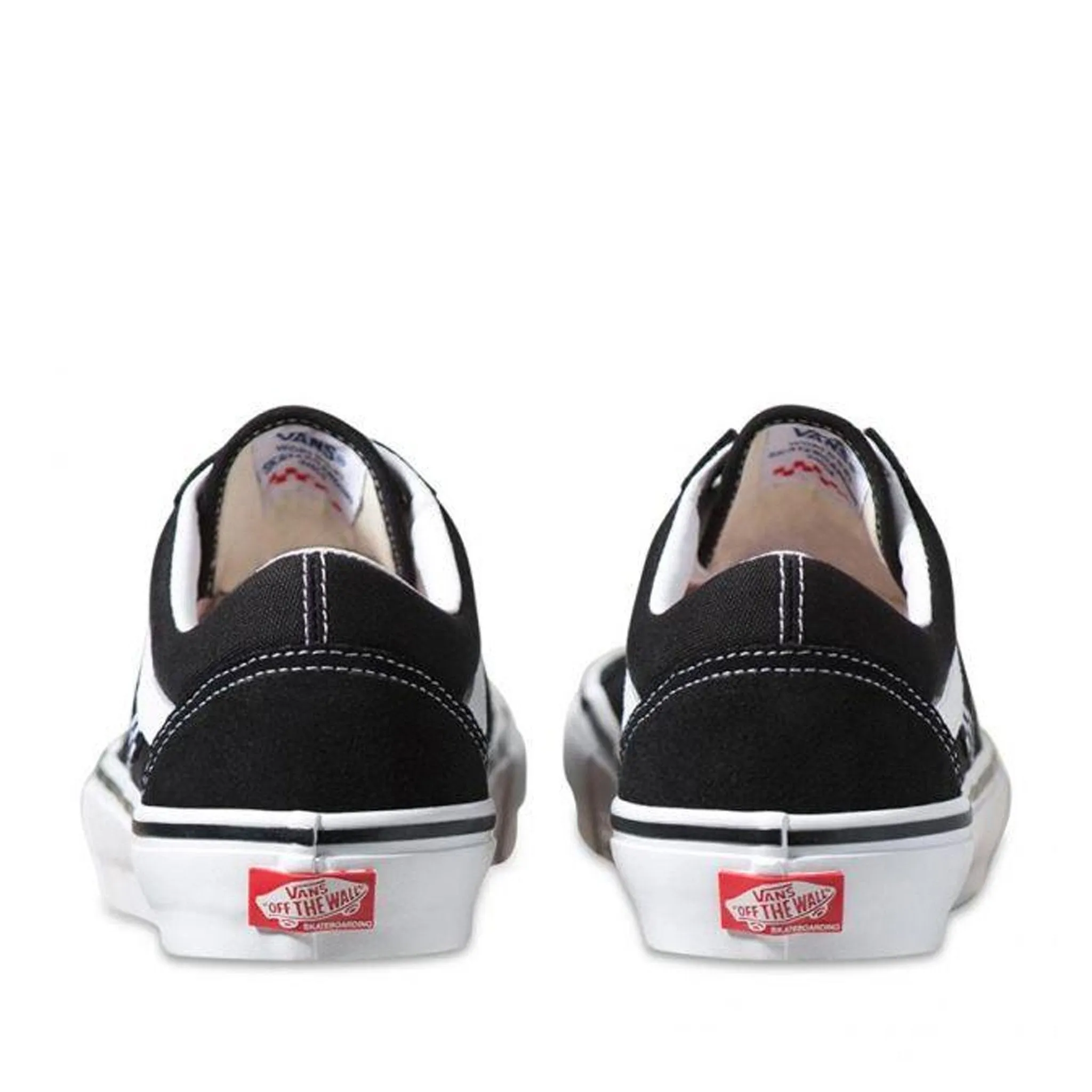 No Tie Closure Vans Skate Old Skool Pro Black/White