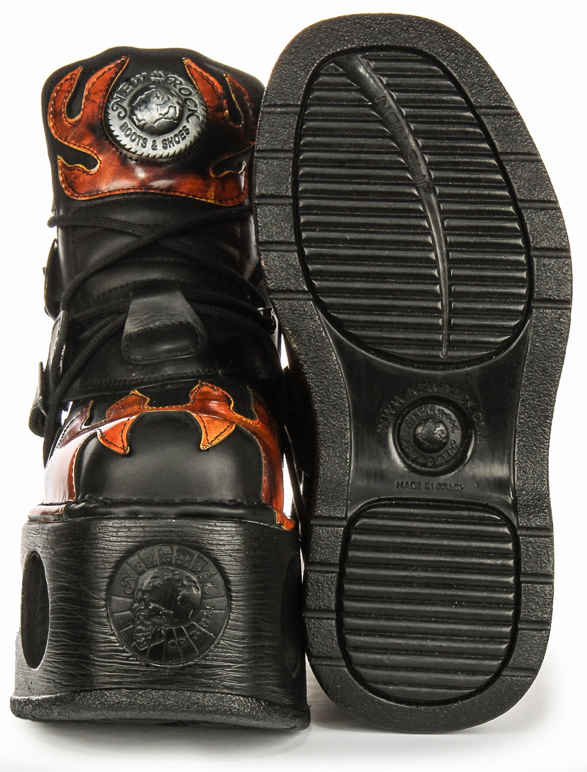 No Blister Newrock 288 Neptune In Black Red Flame Platform