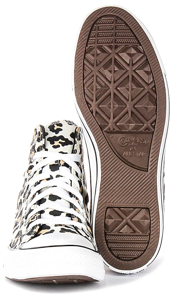 Non Slip Converse All Star High A14939C In Leopard Print