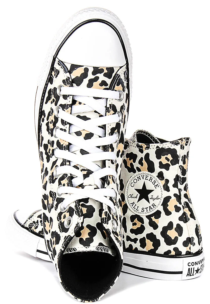 Non Slip Converse All Star High A14939C In Leopard Print