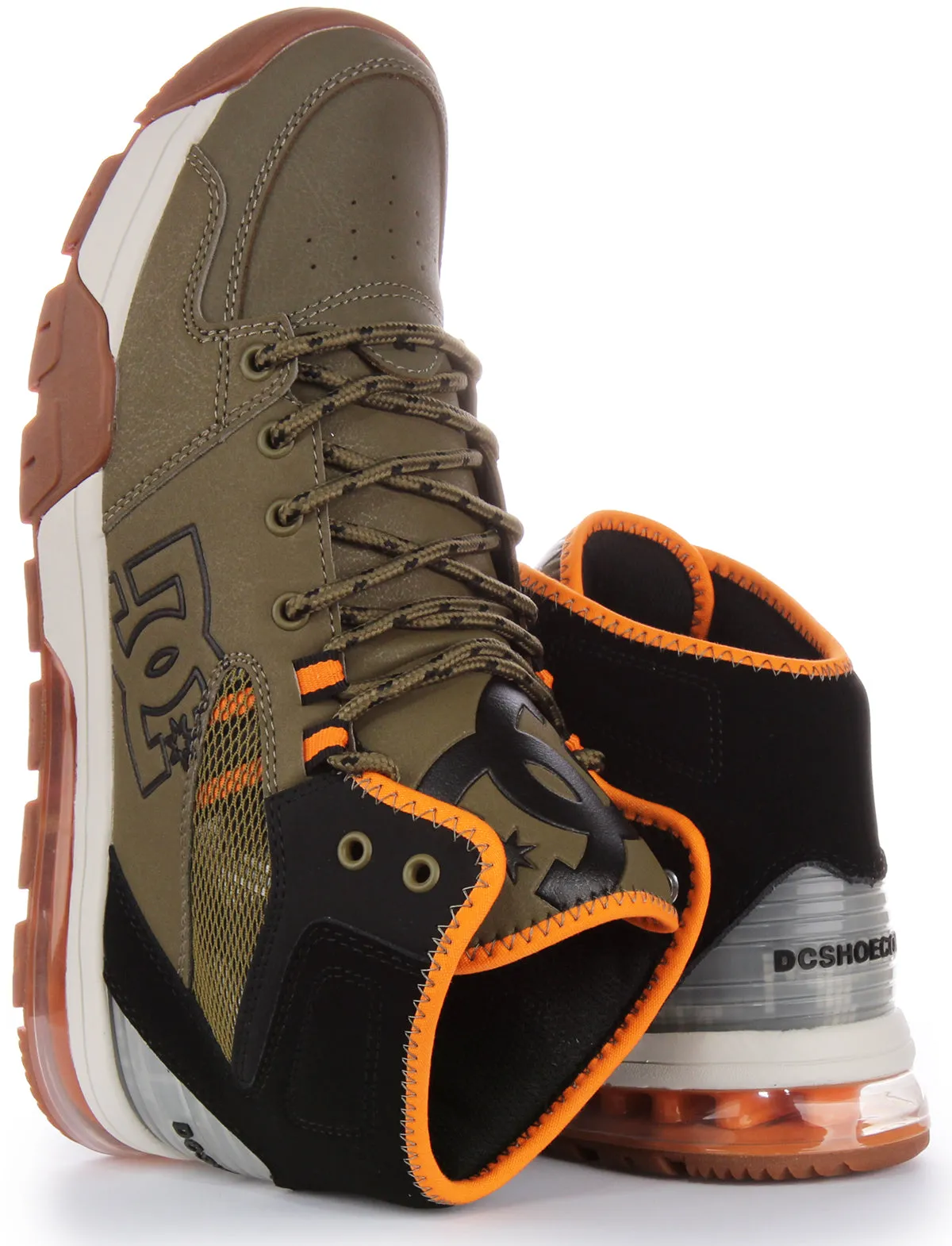 Non-Slip Grip Dc Shoes Versatile Hi Water Resistant In Olive