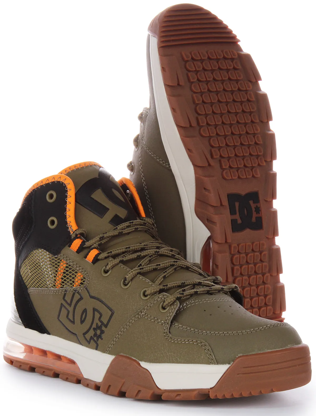 Non-Slip Grip Dc Shoes Versatile Hi Water Resistant In Olive