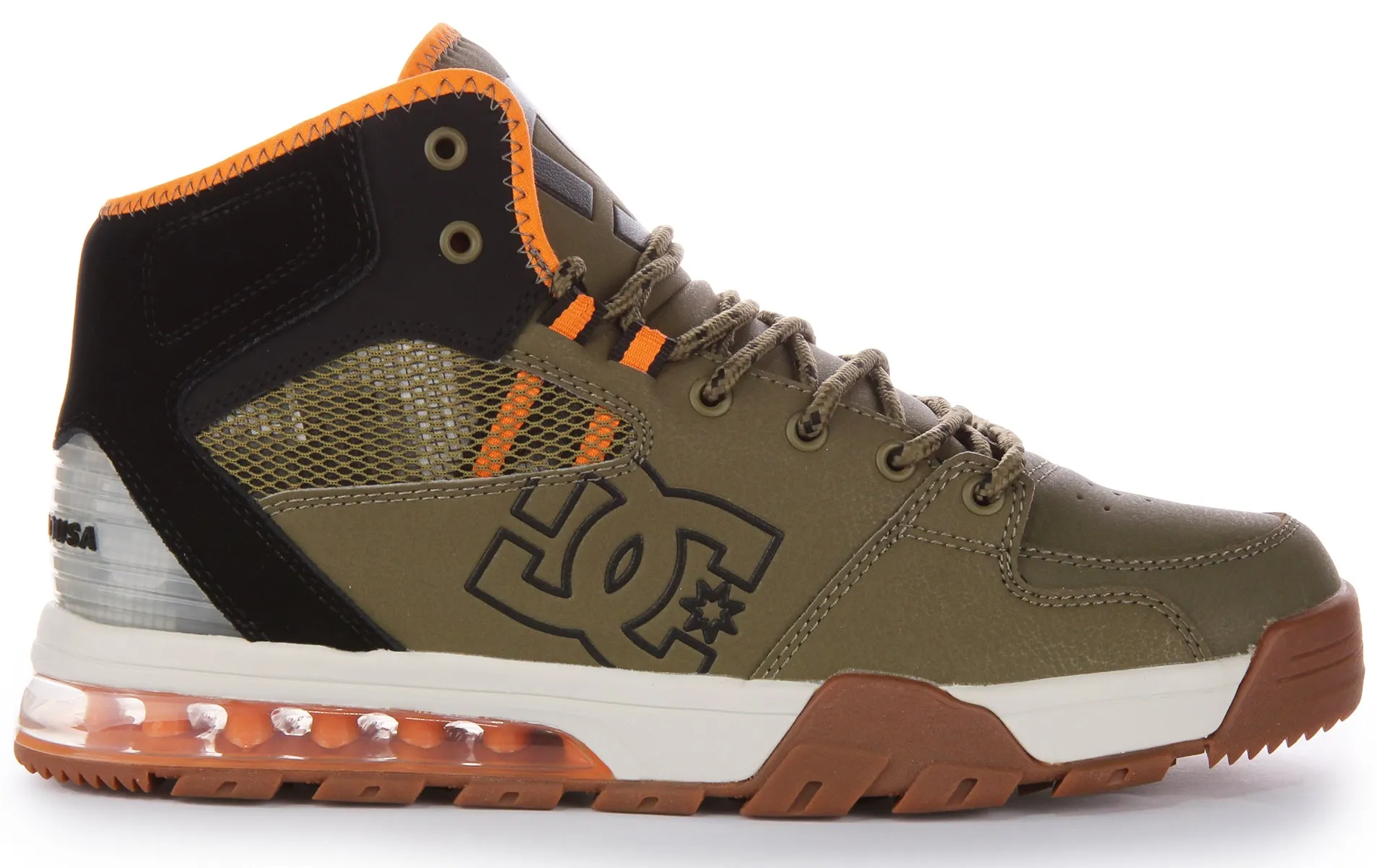Non-Slip Grip Dc Shoes Versatile Hi Water Resistant In Olive