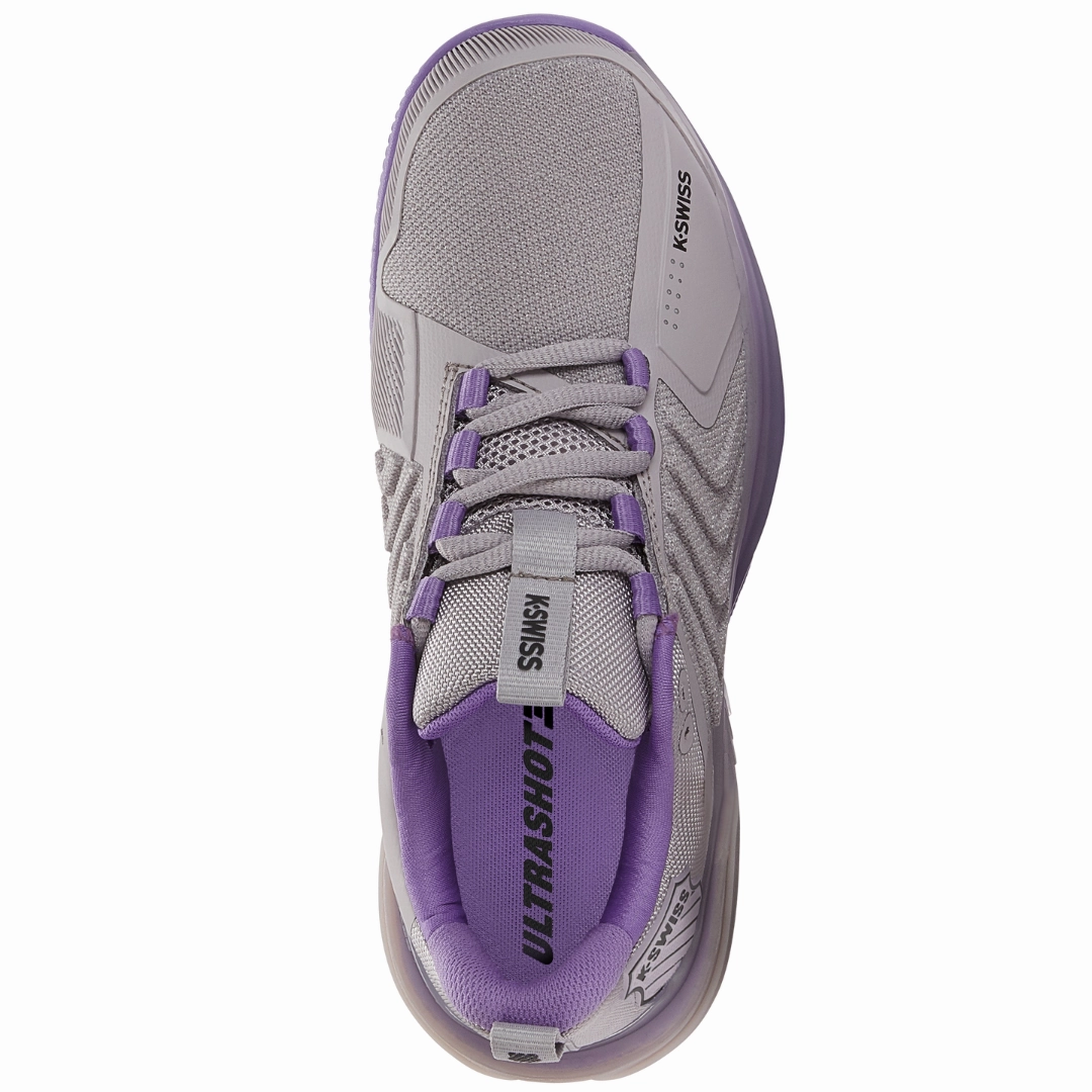Non - Slip Outsole K Swiss Ultrashot 3 Women Tennis Shoes  - Rain/Purple/Moonless