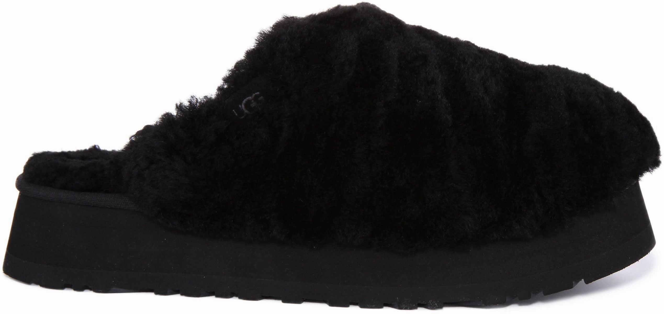 Non-Slip Grip Ugg Australia Maxi Curly Platform In Black For Women