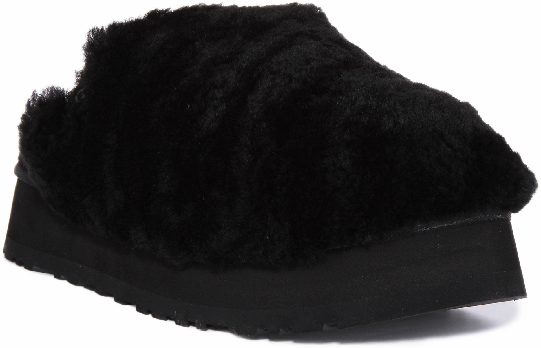 Ugg Australia Maxi Curly Platform In Black For Women Cliff Jog