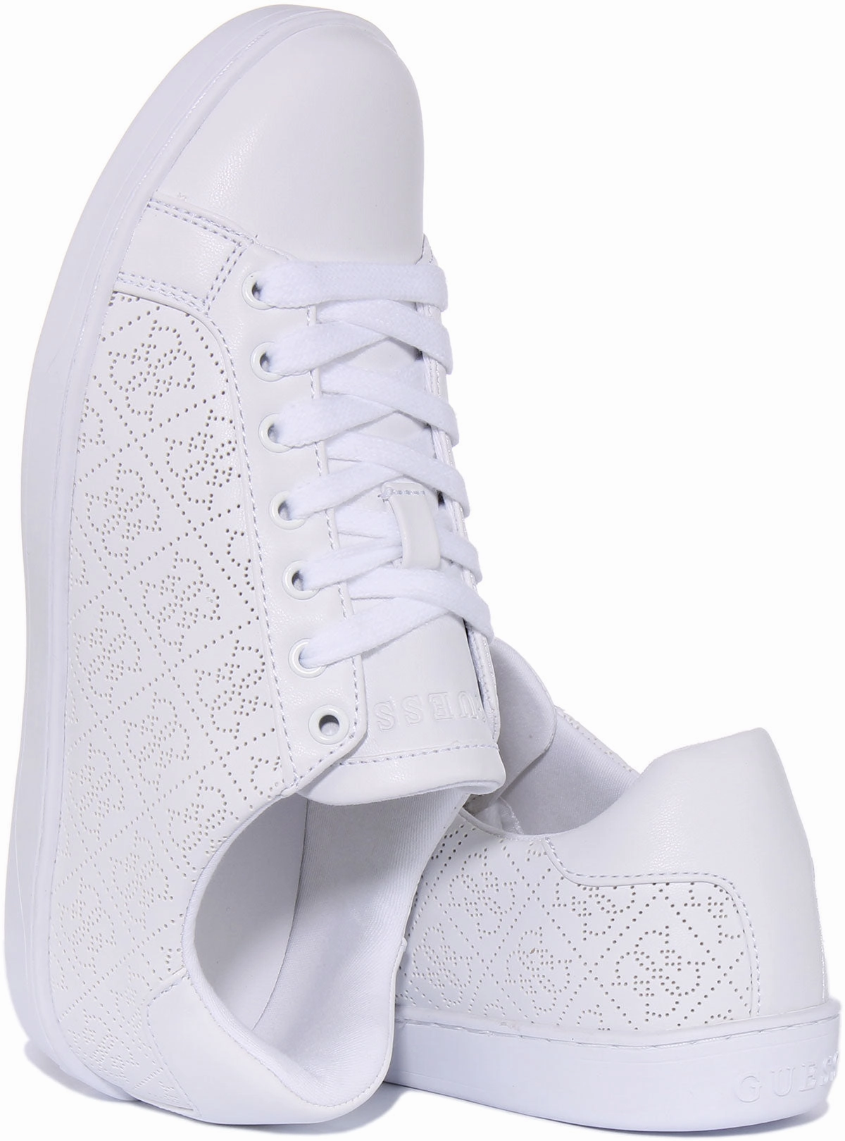 Non Slip Guess Rosalia Trainer In White For Women