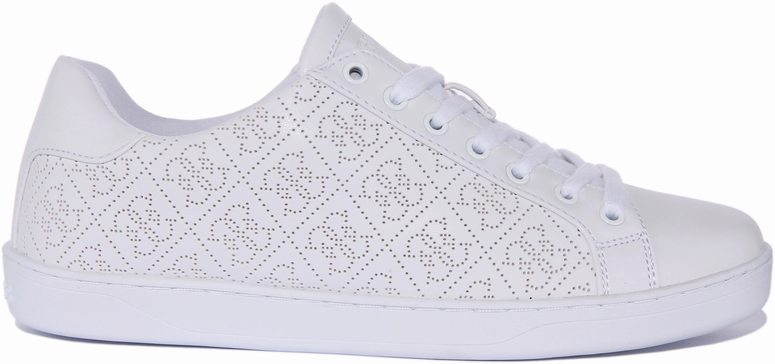 Non Slip Guess Rosalia Trainer In White For Women