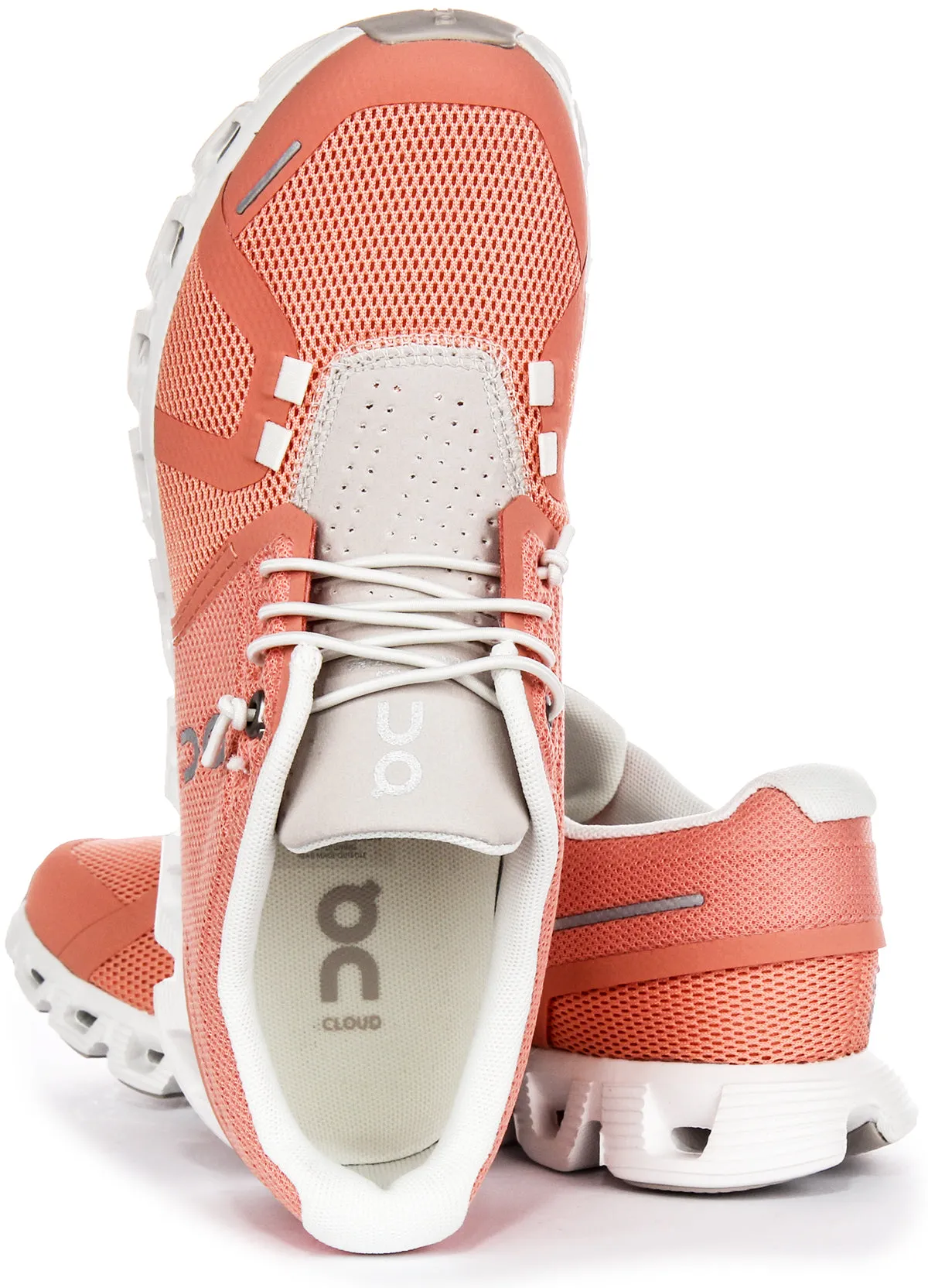 On Running Cloud 5 In Coral For Women Cast Outsole