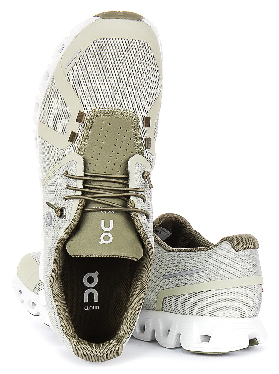 On Running Cloud 5 In Lightgreen For Men Breathable fabric