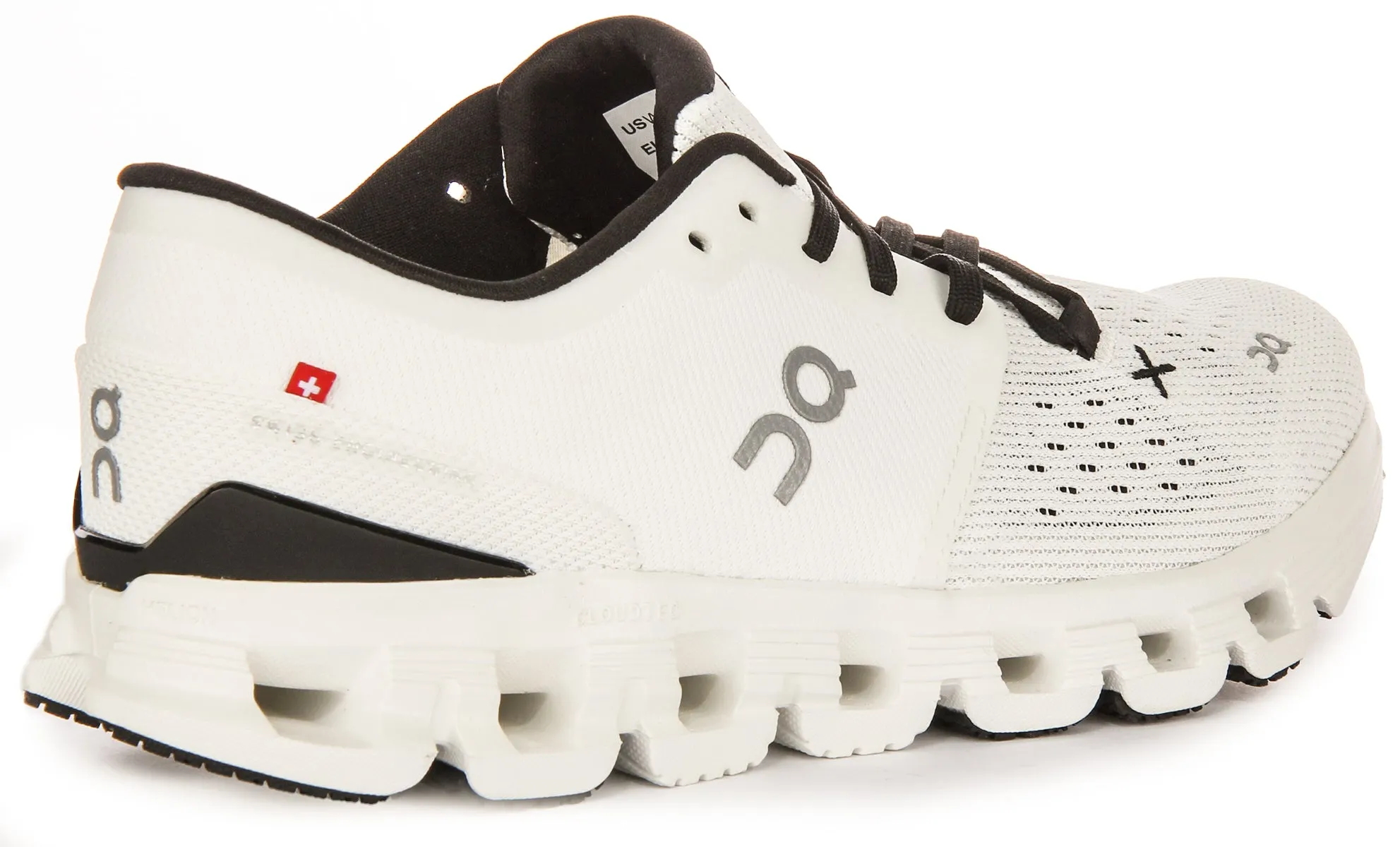 On Running Cloud X 4 In White Black For Women Rapid lacing