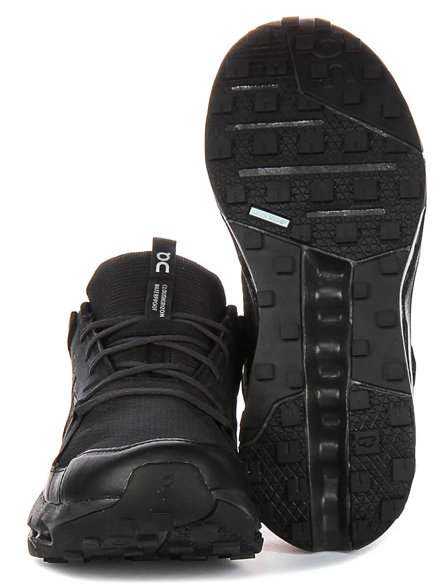 On Running Cloudhorizon Waterproof In Black For Women Cool Layers