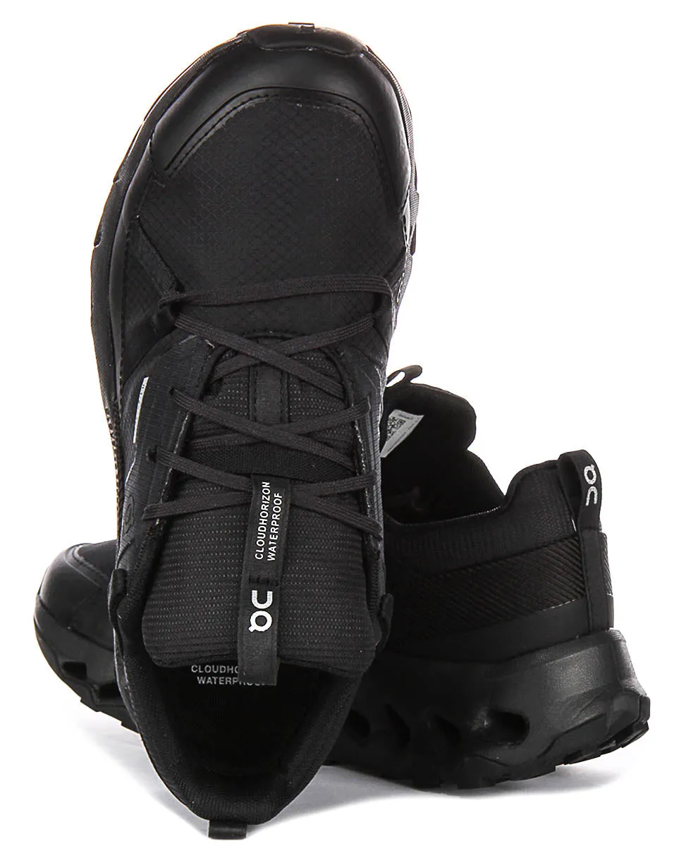 On Running Cloudhorizon Waterproof In Black For Women Cool Layers