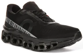 Designed to support versatile workout types Uppers are crafted to reduce irritation and heat buildup On Running Cloudmonster 2 In Black Grey For Men