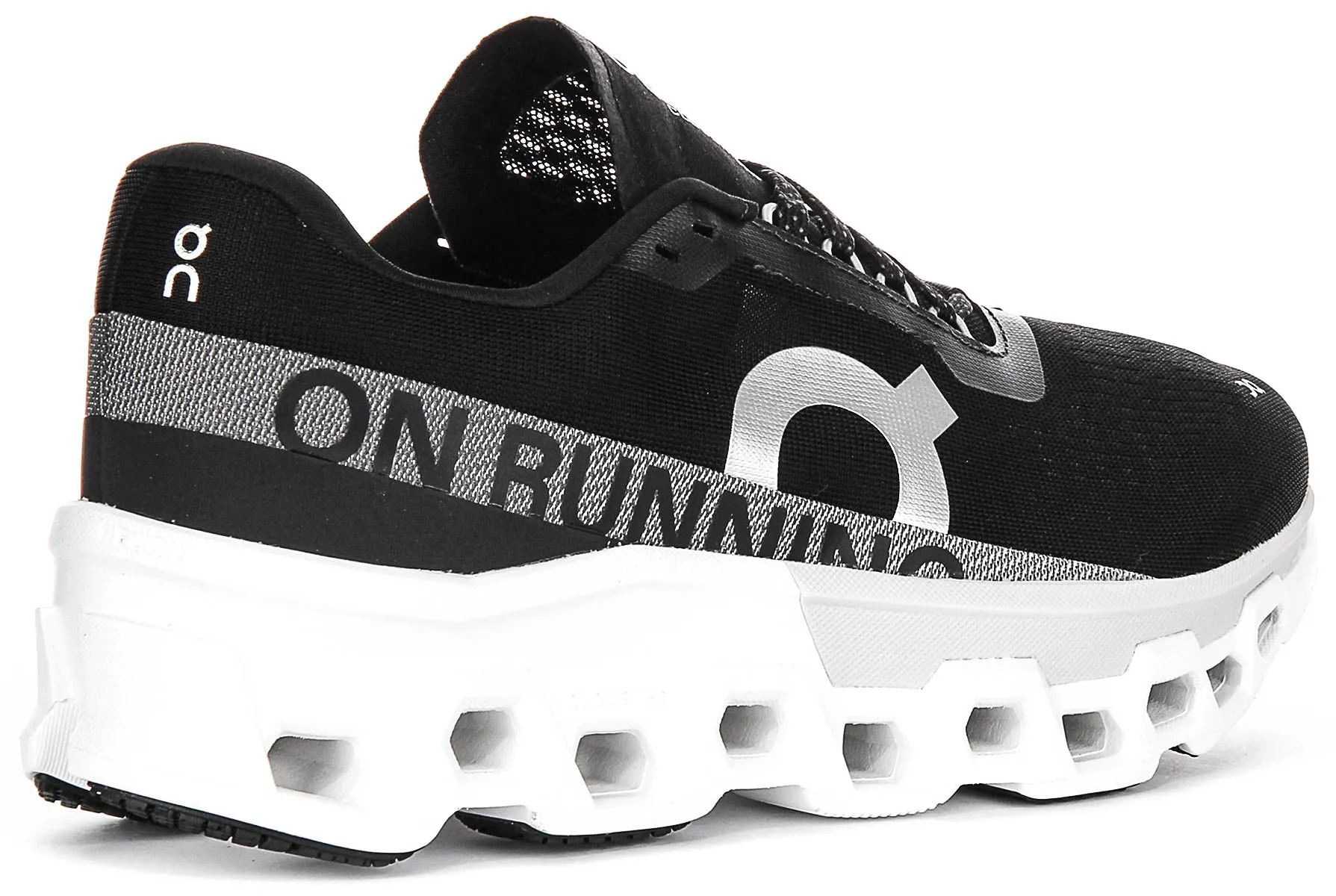 On Running Cloudmonster 2 In Black White For Men Slip Guard