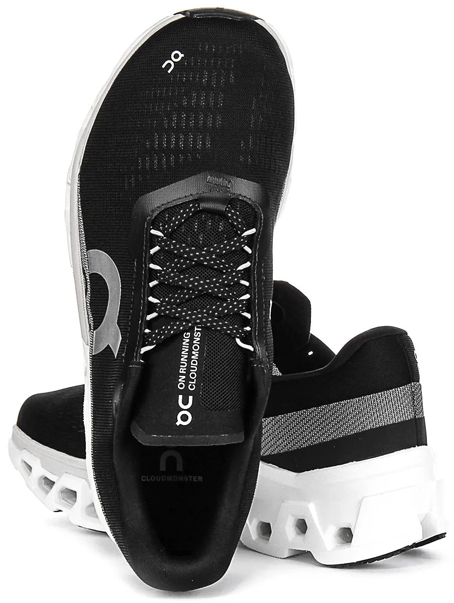 On Running Cloudmonster 2 In Black White For Women Breathable Design