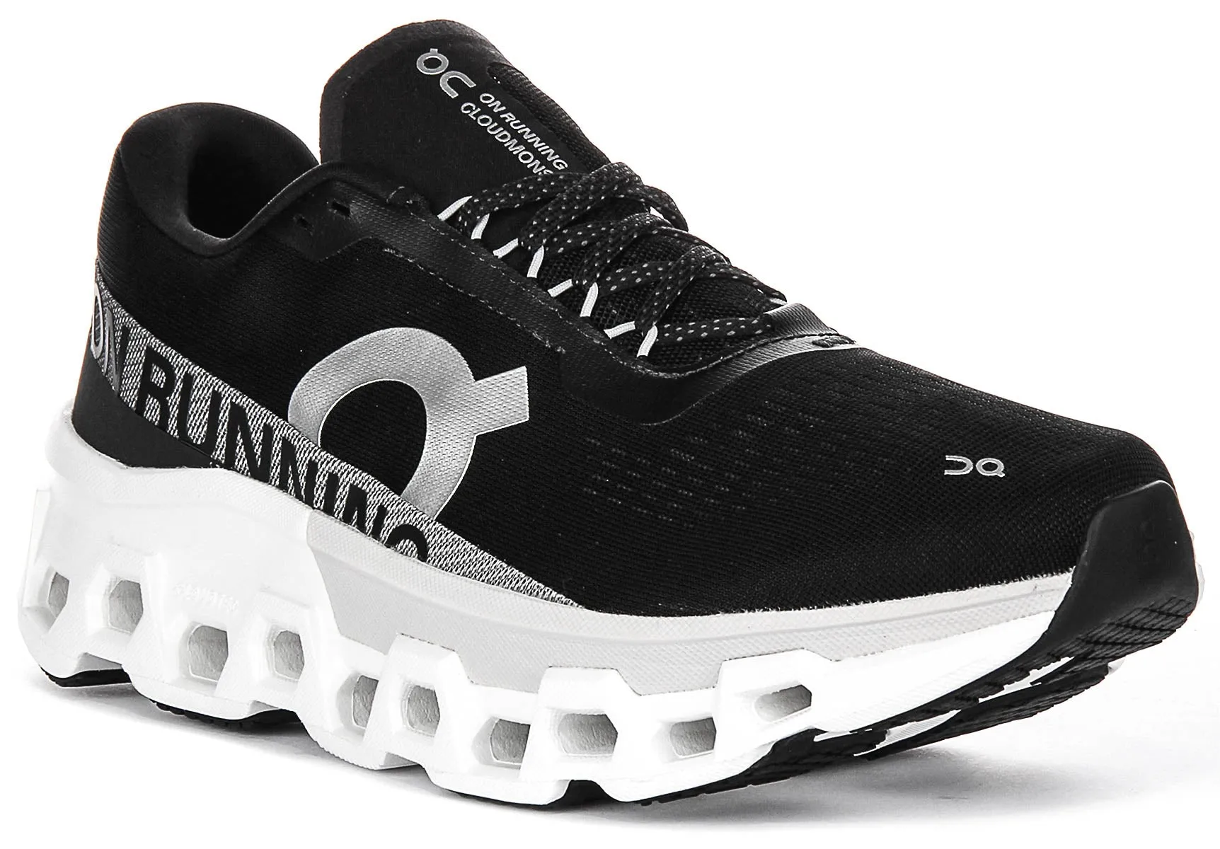 On Running Cloudmonster 2 In Black White For Women All ages Road Running
