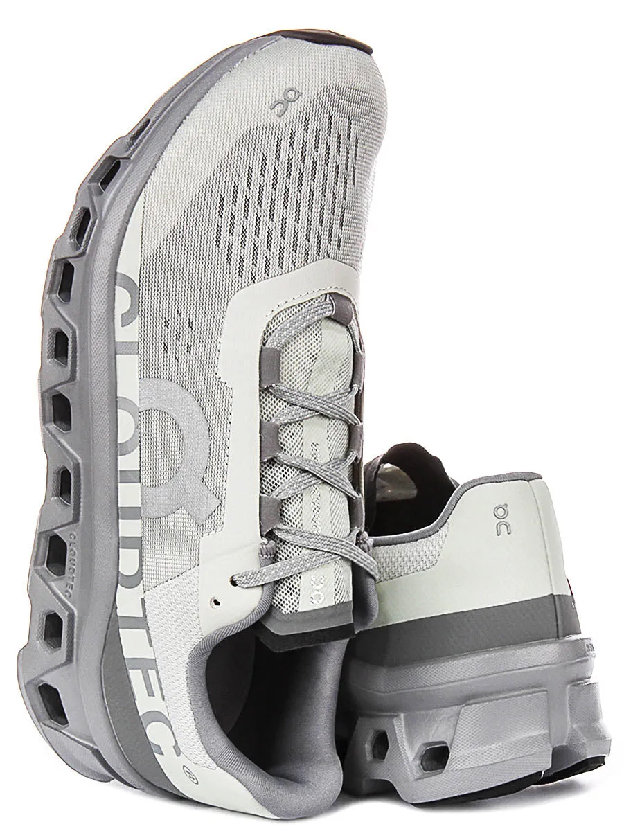 On Running Cloudmonster In Light Grey For Men Intense Support