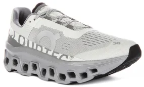 On Running Cloudmonster In Light Grey For Men Anti Slip Layer Support
