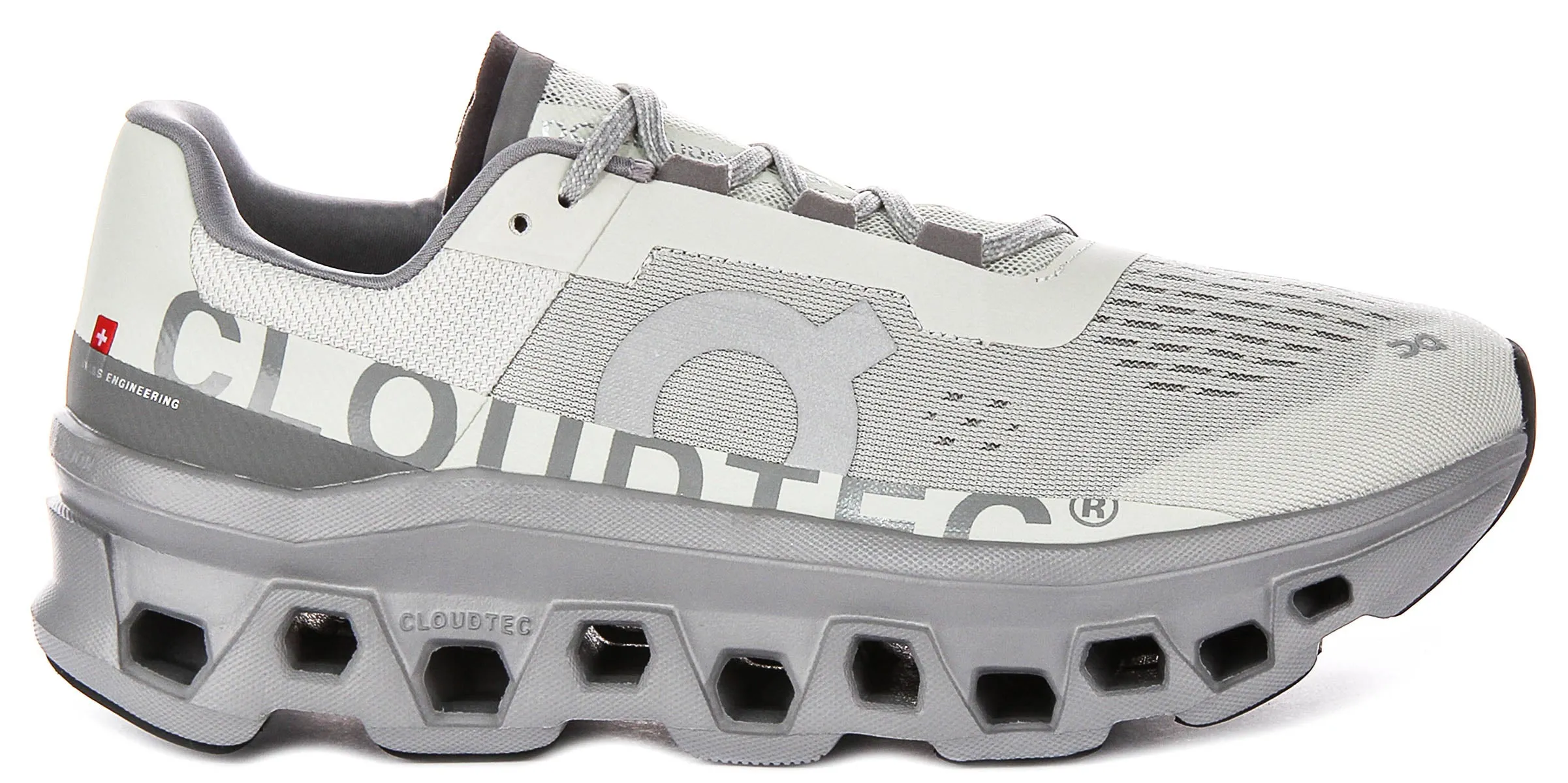 On Running Cloudmonster In Light Grey For Men Intense Support